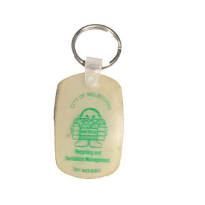 City Of Melbourne Recycling And Sanitation Management Rubber Vintage Keychain